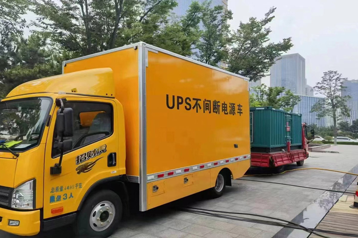 长阳发电机租赁施工现场
