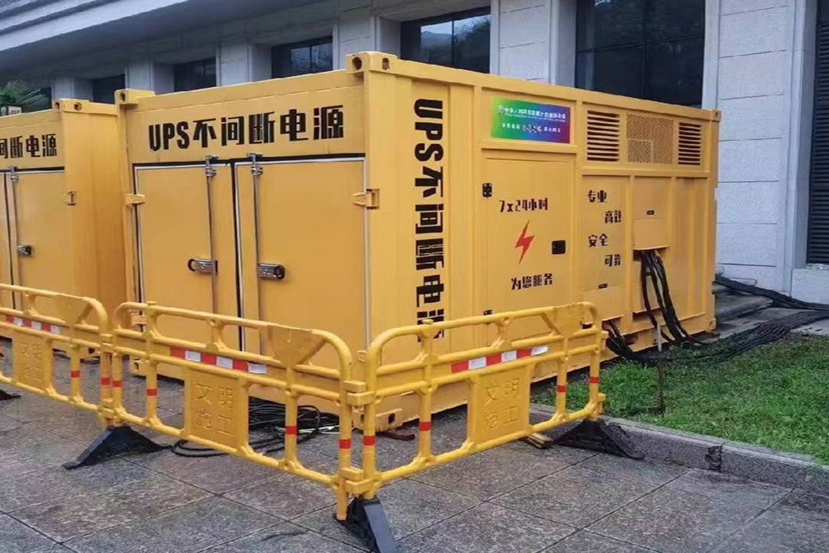 长阳发电机租赁施工现场
