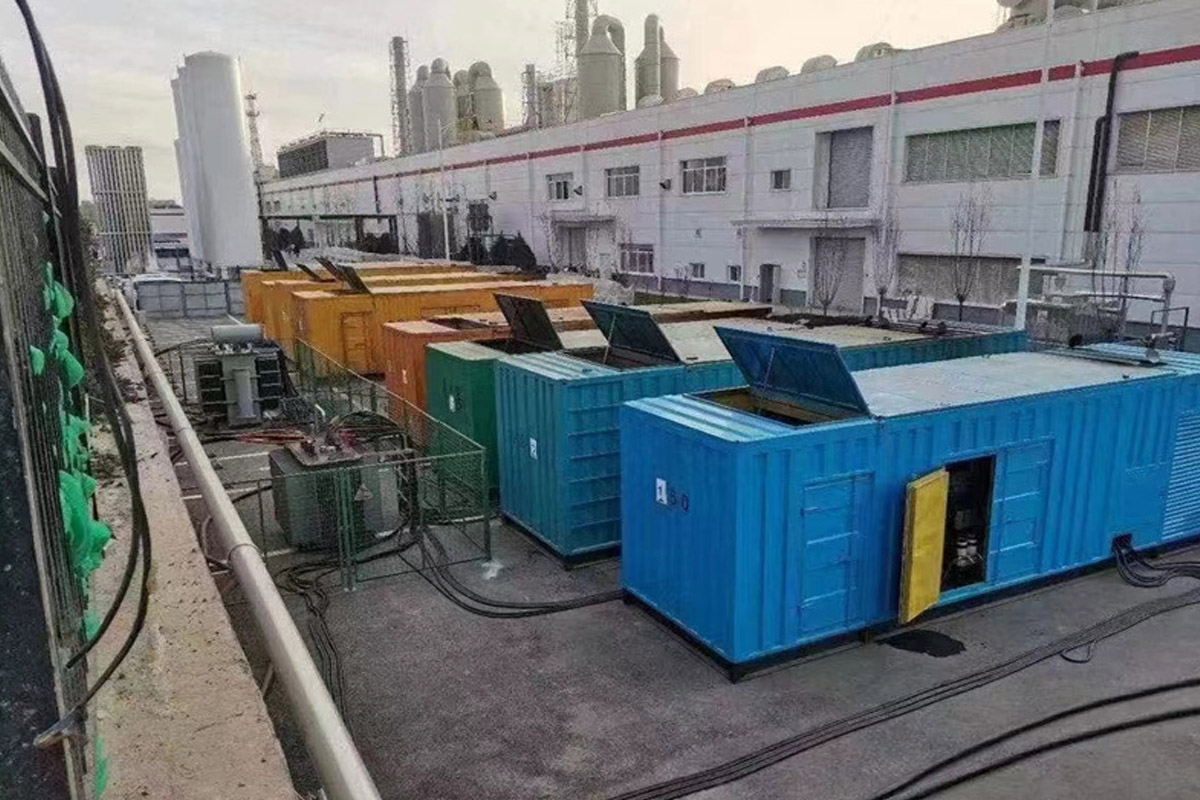 长阳发电机租赁施工现场